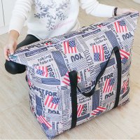 趣涉家居大号编织袋帆布搬家袋加厚行李打包袋收纳袋手提袋子简约现代家用生活日用收纳用品收纳包