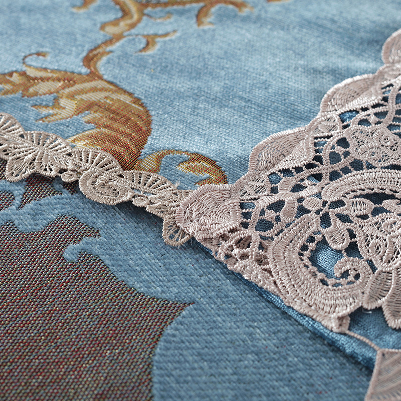 雪尼尔蕾丝电视柜罩套长方形布艺餐桌垫家用方布防尘罩