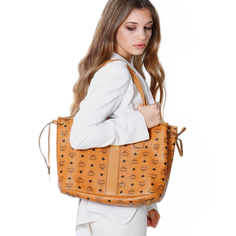 [直营]MCM 中号 女士 单肩包 手提式 欧美时尚 涂层帆布 MWP5SVI22