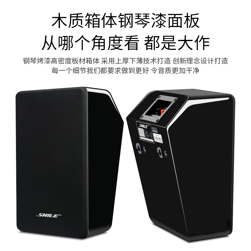 狮乐(SHILE)AV2011B/BG-6会议音响组合套装培训室店铺背景音乐蓝牙功放音箱会议系统