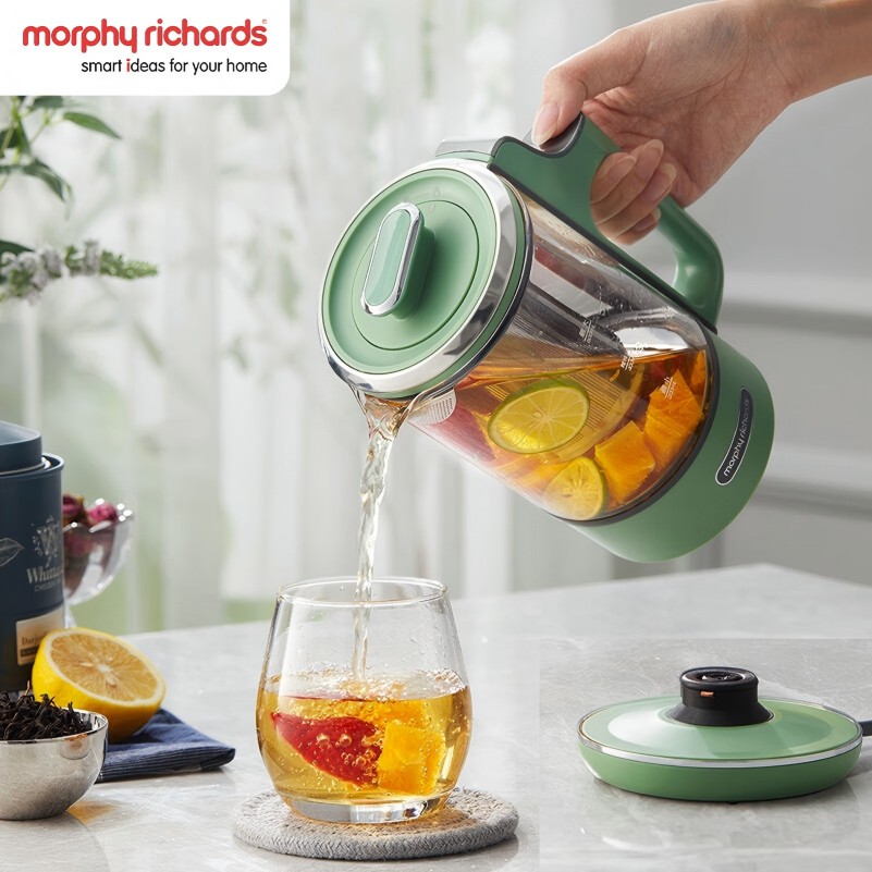 摩飞morphy richards 600ml便携养生壶(分体底座款)MR6085 清新绿高清大图
