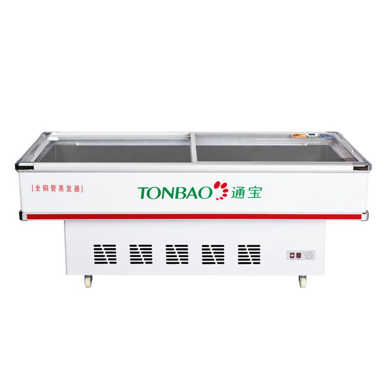 通宝（TONBAO）SC-1680 大型商用冷藏展示柜海鲜柜不锈钢保鲜冷柜斜面岛式冰柜超市冷柜图片