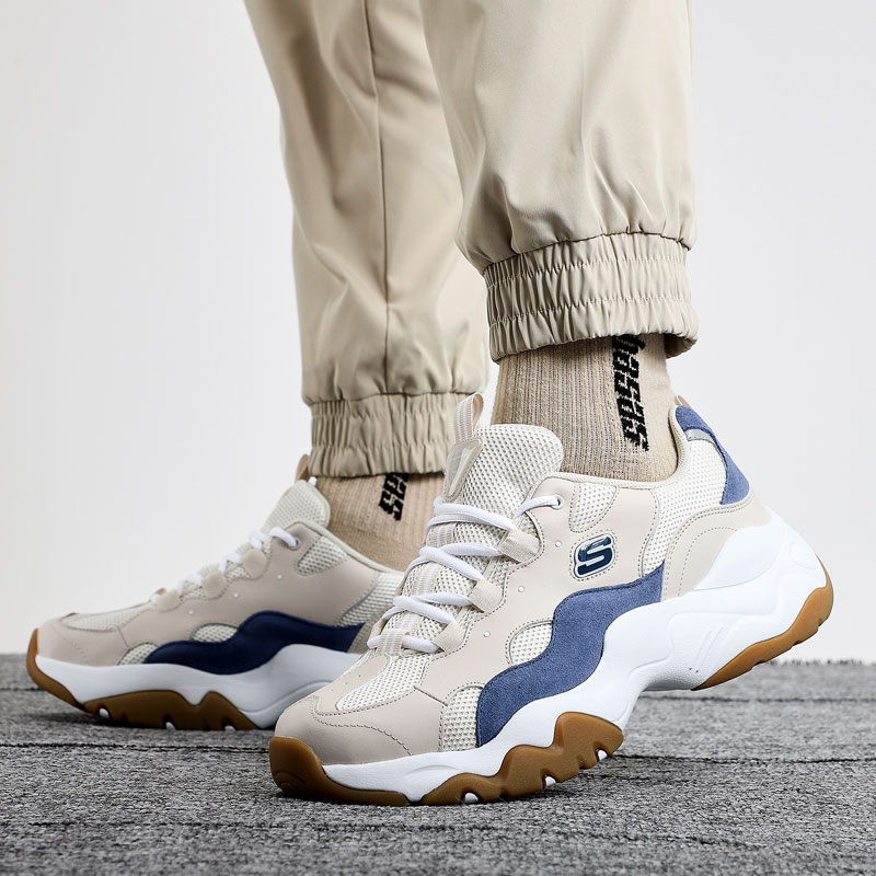 Skechers/斯凯奇男鞋新款厚底熊猫鞋轻质缓震运动休闲鞋237151-TAN ZP高清大图