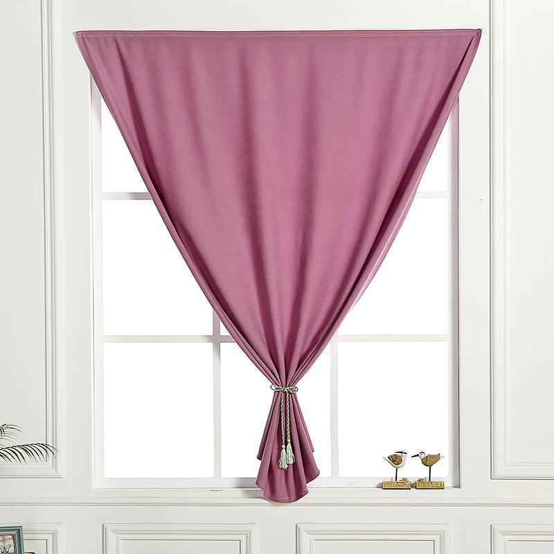 家柏饰(corated)出租房魔术粘贴窗帘免打孔安装卧室宿舍飘窗简约北欧