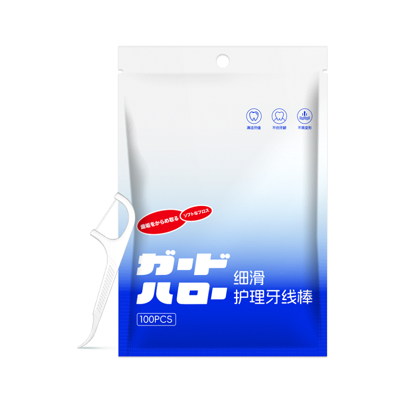 Guard Halo咖多哈罗 细滑护理牙线棒补充装100支/袋