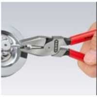 凯尼派克 KNIPEX 02 02 180180mm省力型钢丝钳(抛光头,双色双重材料手柄)