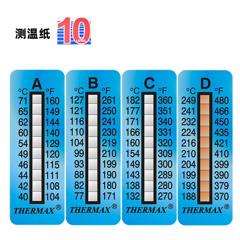 TFN 测温纸英国THERMAX感温贴片TMC变色温度测试纸10格B高清大图