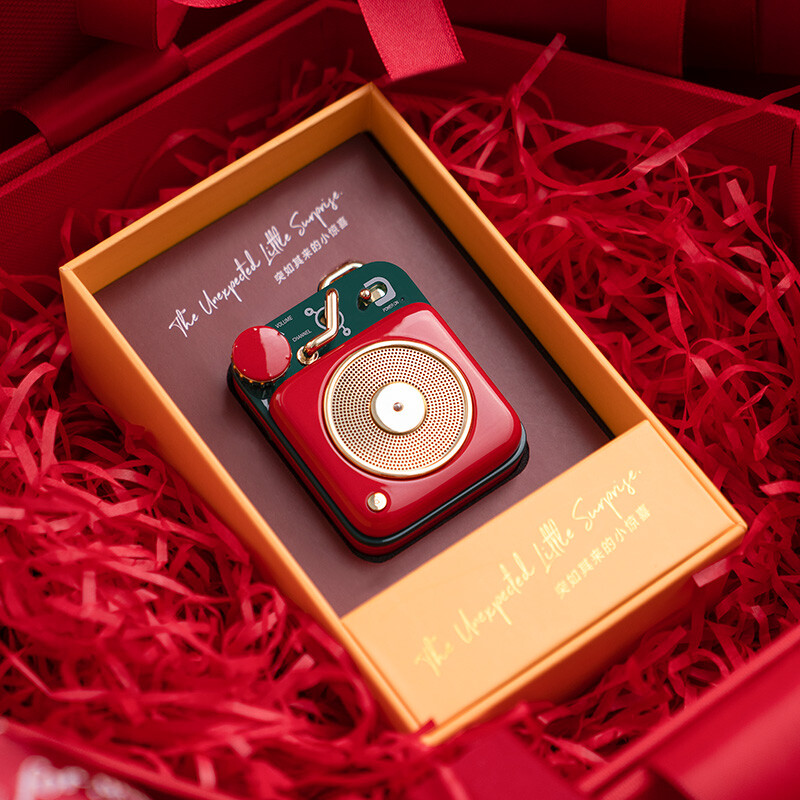 猫王音响原子唱机B612蓝牙音箱小型迷你便携送闺蜜女生生日礼物 幸运红高清大图