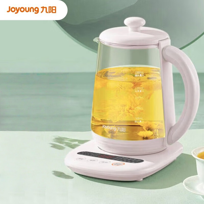 九阳(Joyoung)养生壶迷你玻璃花茶壶煮茶器 12大功能电水壶热水壶烧水壶 恒温水壶保温 K15D-WY6123