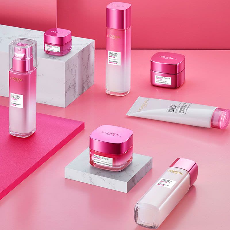 欧莱雅清润葡萄籽套装女补水保湿三件套(膜力水65ml+乳液50ml+面霜25ml)护肤化妆品官方旗舰店图片