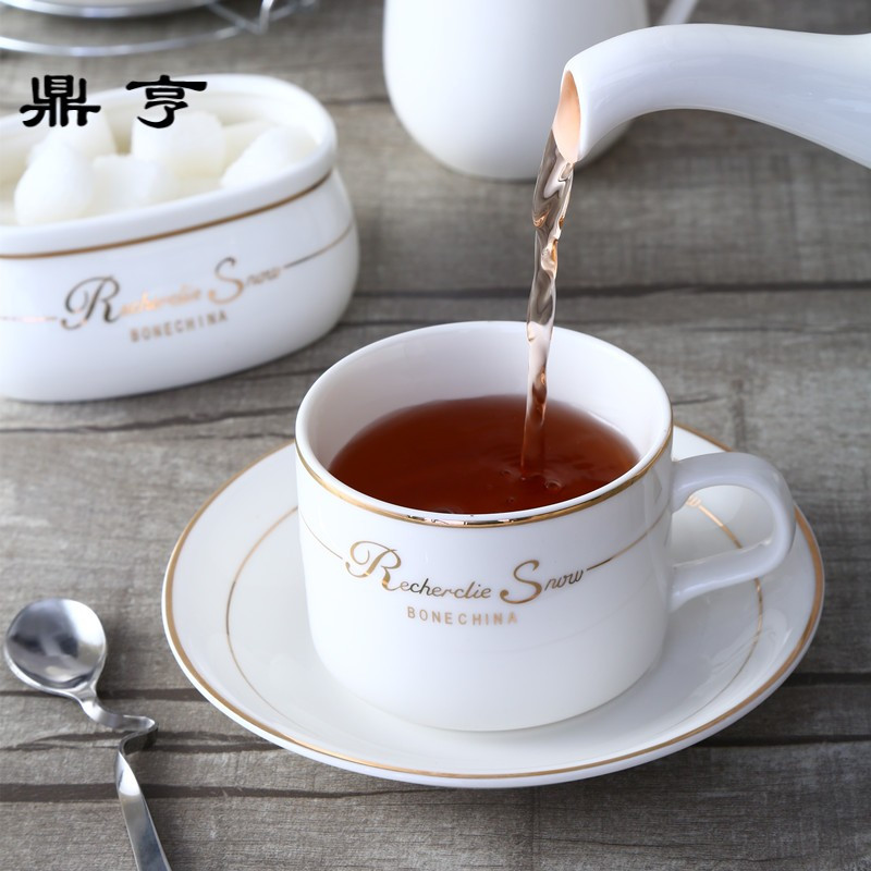 鼎亨陶瓷咖啡杯骨瓷花茶杯 英式茶杯下午茶套装欧式套具 整套茶具