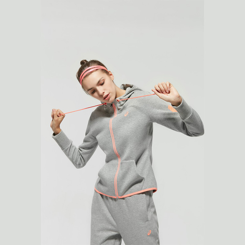 ASICS亚瑟士春秋女士连帽舒适运动夹克外套 2032B046-020