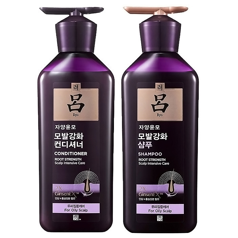 紫吕洗护套装 Ryo/吕控油蓬松滋盈韧发强韧防断洗发水400ml+护发素400ml高清大图