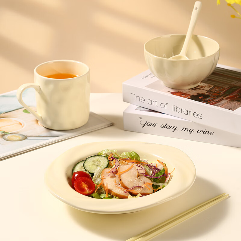 共禾京品 米黄餐具5件套 ZFTWCOM240013高清大图