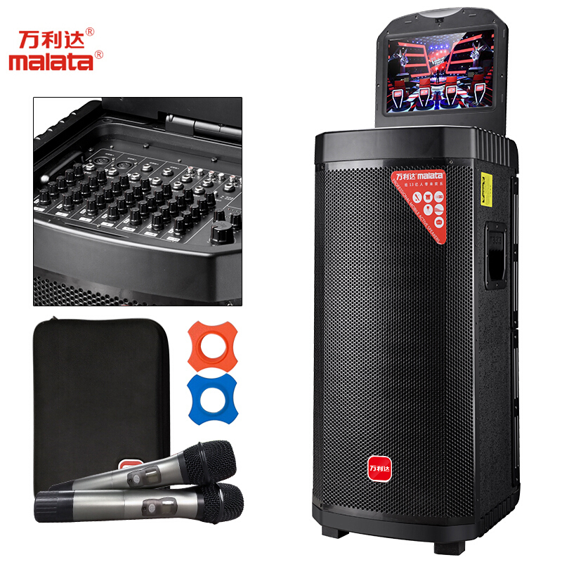 万利达(malata) Z215P 音箱 户外音响 广场舞音响 专业舞台功放音响 双15英寸低音 大功率双话筒蓝牙音响