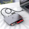 沣标886金属读卡器 usb3.0高速sd tf卡内存卡电脑车载记录仪读卡器CF/SD/MS/M2/TF卡 五卡同读卡器