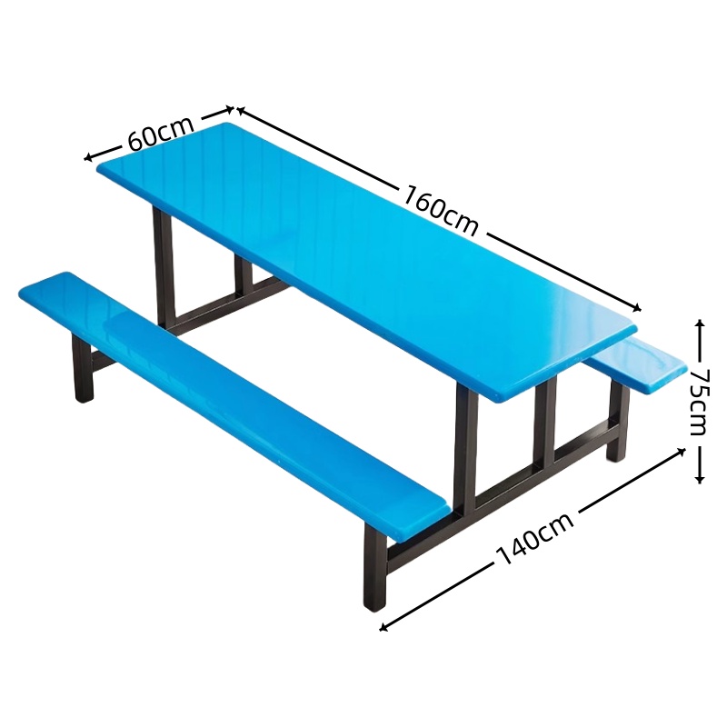 豫龙都连体餐桌六人位张高清大图