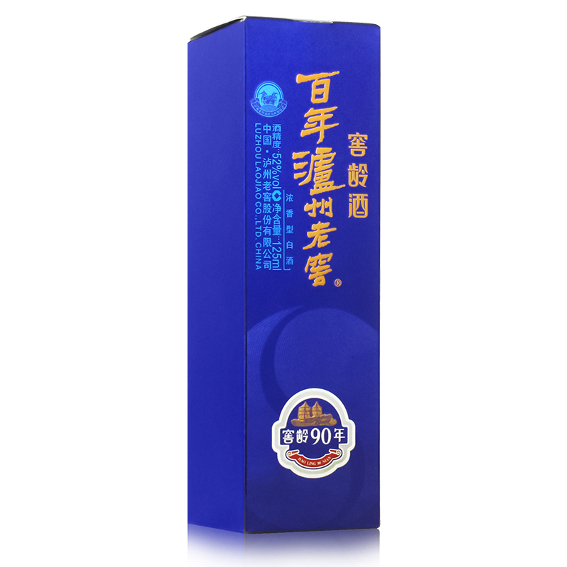 泸州老窖 窖龄90年52度125mL*4瓶浓香型白酒小酒装