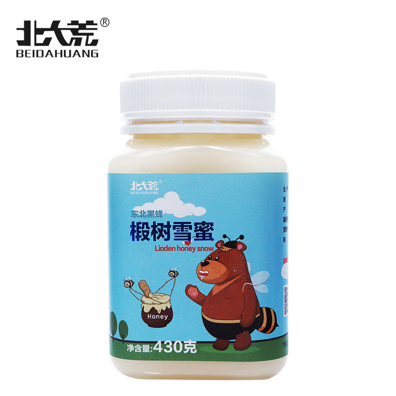 北大荒 椴树雪蜜 蜂蜂熊系列 东北黑蜂 纯蜂蜜 430g