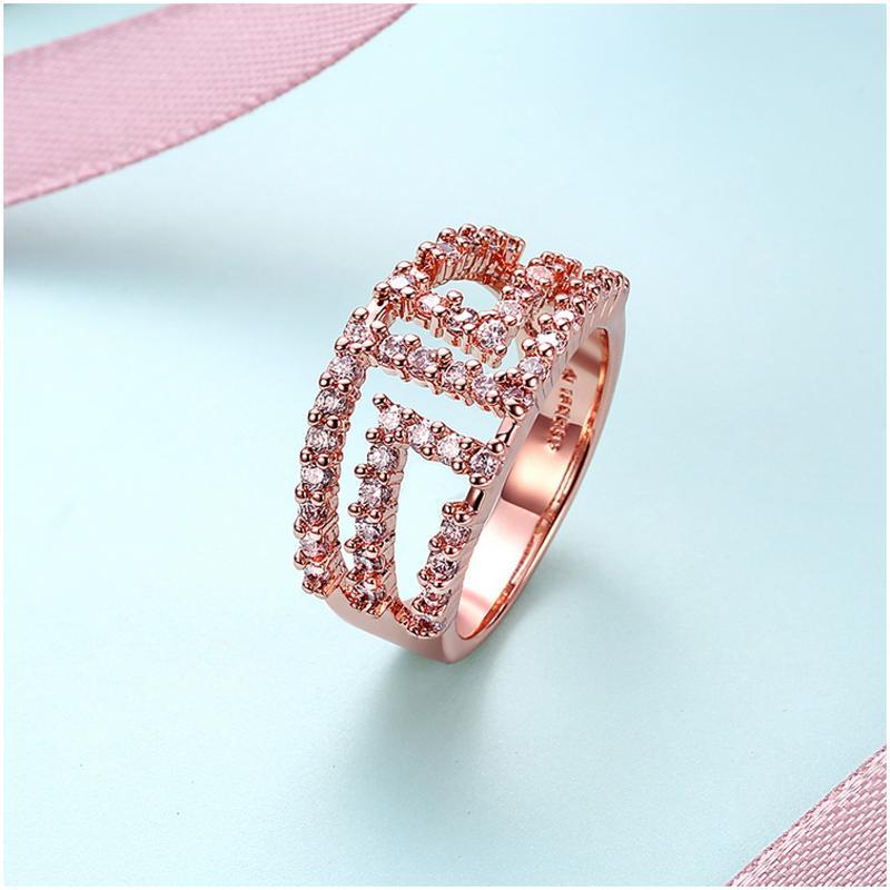 r694womengoldring彩金戒指女饰品简约日韩食指潮人指环学生送女朋友