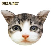 淘脸儿可爱猫咪狗狗抱枕学生午睡枕办公室趴睡枕午休神器靠垫枕头布偶30cm-39cm