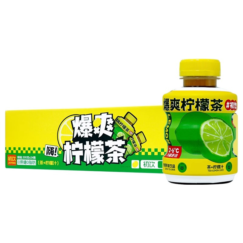 初饮 爆爽柠檬茶味饮品300g*24 新货(单位:提)