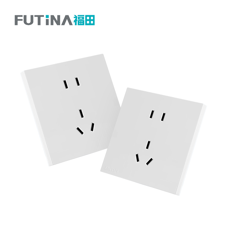 福田 插座 大面板家用墙壁插座面板 5孔10A 单位:个高清大图