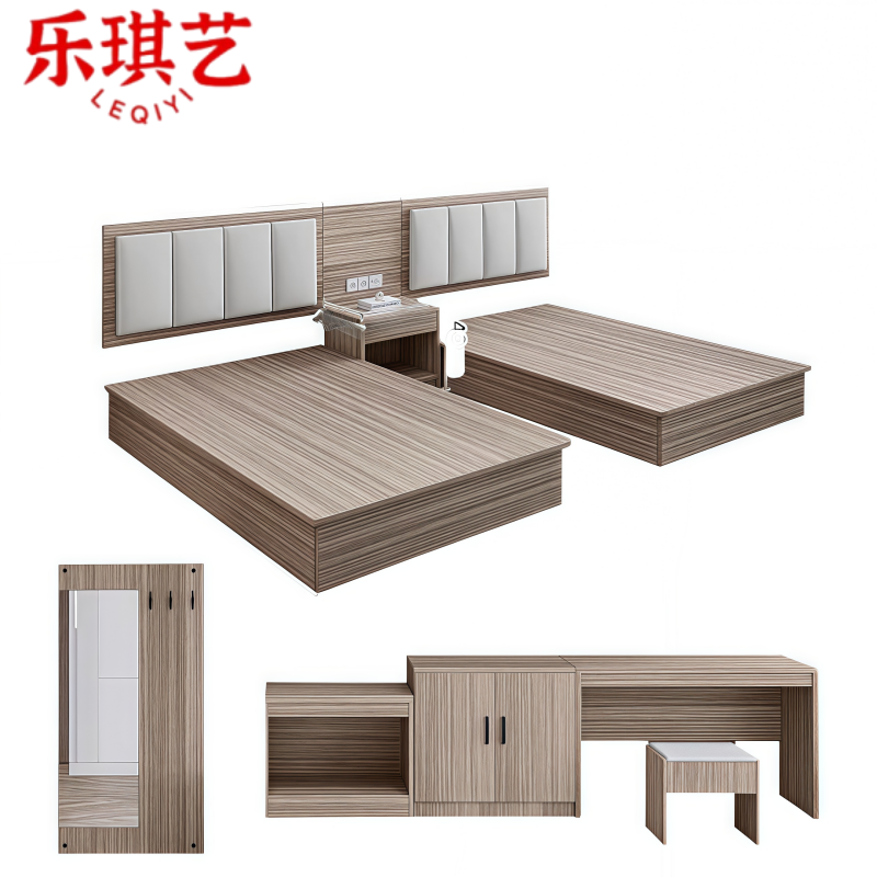 乐琪艺标间全套135*200*26cm套高清大图
