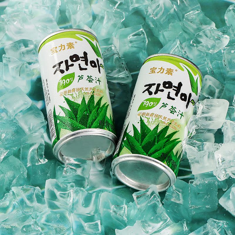 [宝力素]韩国风味0脂肪芒果汁、芦荟汁180ml*8瓶装果汁饮料图片
