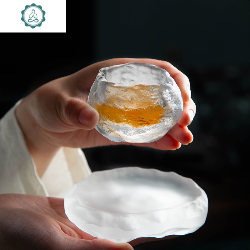 琉璃杯子功夫茶杯玻璃李子柒同款茶具主人杯古法冰冻烧琉璃杯单个 封