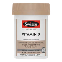 Swisse斯维诗维生素D3钙片吸收增强胶囊60粒/瓶装 澳洲进口膳食营养补充剂