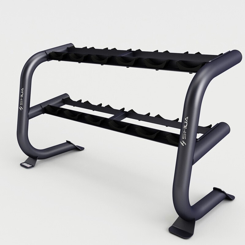 舒华(SHUA)SH-DR08【哑铃架】橡胶哑铃家用安全耐摔包胶组合健身房哑铃架 需另配哑铃