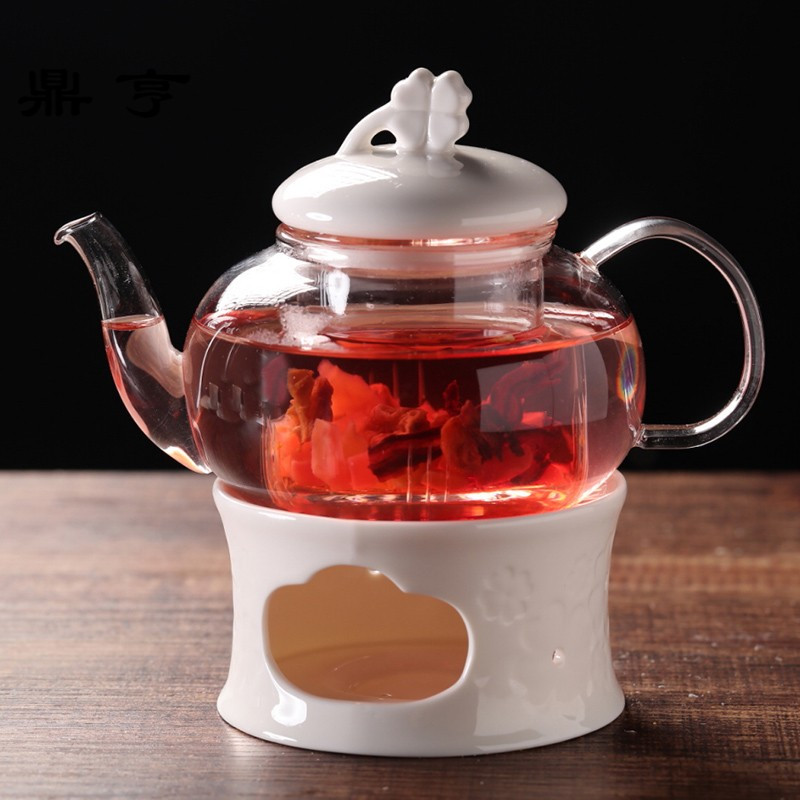 鼎亨韩式整套陶瓷玻璃花茶具套装煮水果茶下午茶泡花茶壶红茶杯