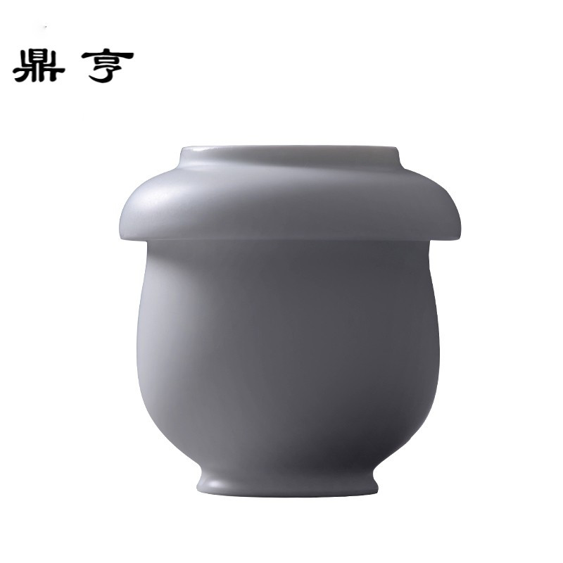 鼎亨 景德镇全手工快客杯便携陶瓷茶杯无光釉白瓷逍遥杯