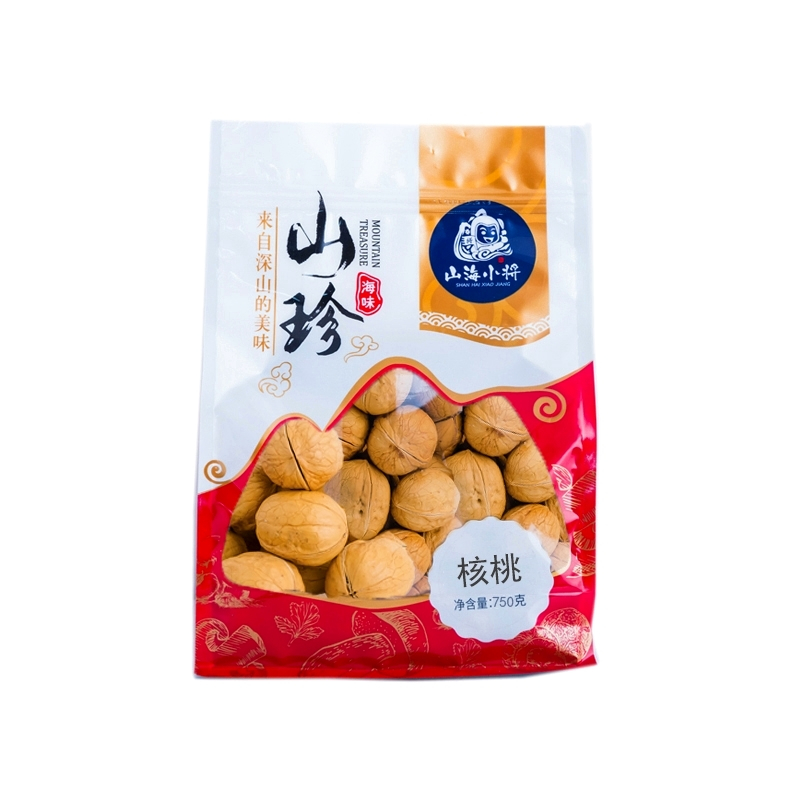 山海小将 特级纸皮核桃750g 薄壳坚果炒货零食干果仁 薄皮大核桃 补气养血 健脑益智 新疆特产
