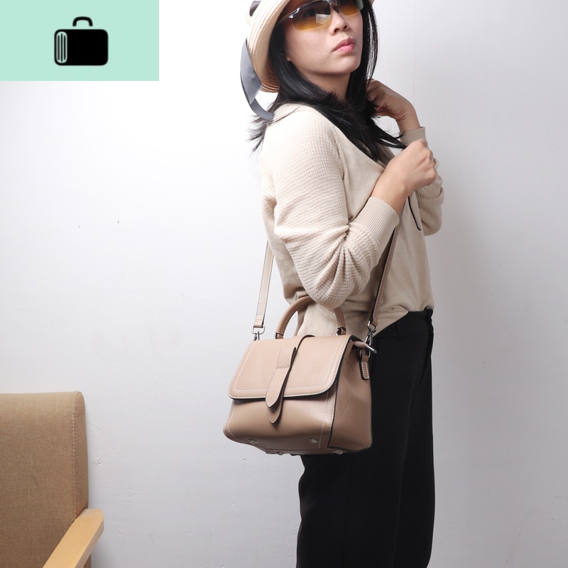 头层牛皮通勤女包2020新款潮妈妈斜挎时尚大容量真皮软皮手提包女NEWLAKE高清大图