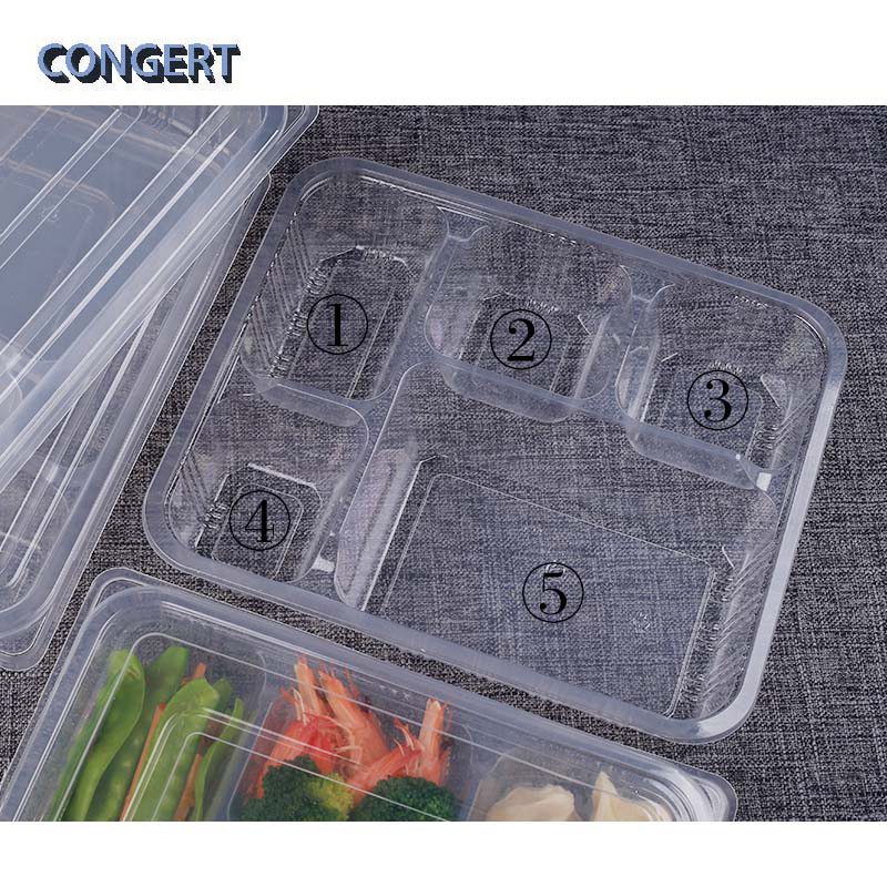 CONGERT 一次性餐盒 五格1250ml 箱高清大图