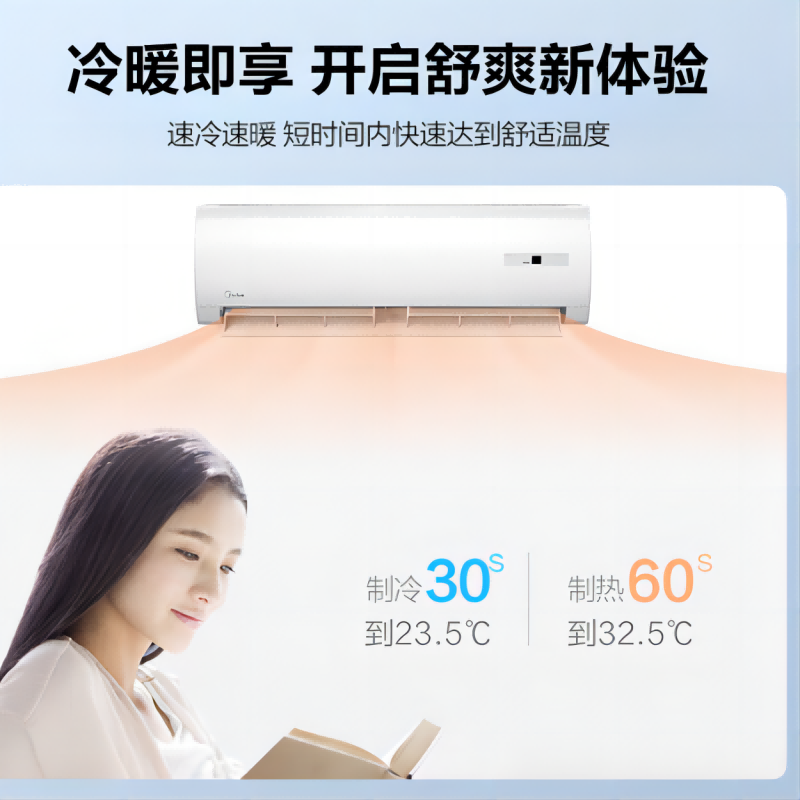 美的(Midea)1.5匹 省电星 新三级能效 变频冷暖 壁挂式空调挂机 KFR-35GW/BDN8Y-DH400(3)