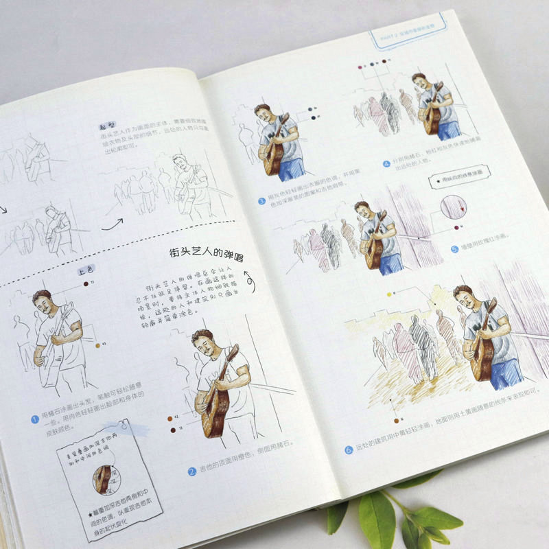 [正版]色铅笔的温情手绘:我的旅行手账 工作室 旅行手账制作详解手账制作技巧手账绘画方法书籍高清大图