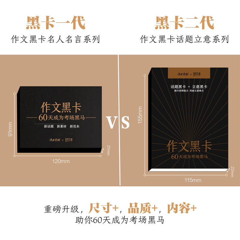 [正版]作文素材高考2021作文黑卡立意黑卡+话题黑卡高考满分素材作文论据论文论点知识卡片热点话题黑卡第二代时事热点经