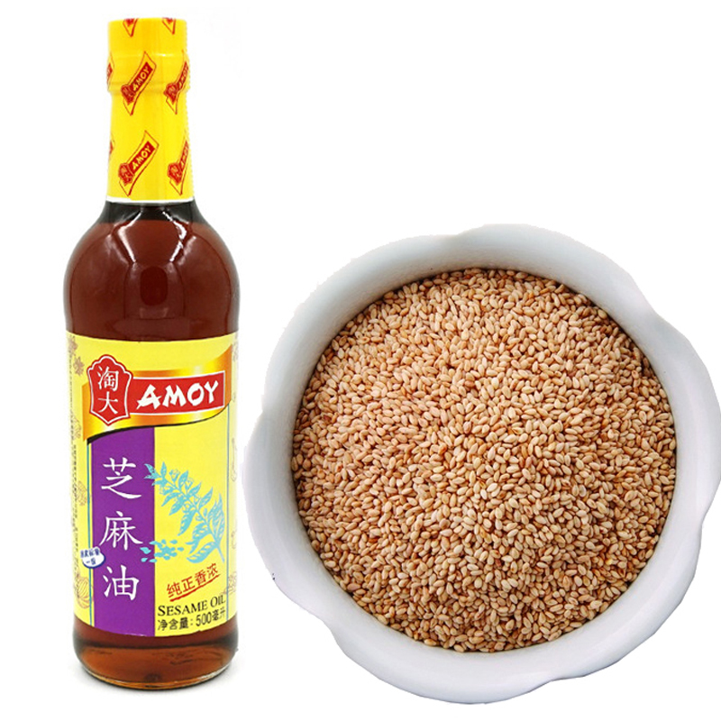 淘大(AMOY) 芝麻油500ml /瓶装调味品调味油麻油 口味纯正,纯芝麻油营养丰富酱料调味料食用 厨房调味