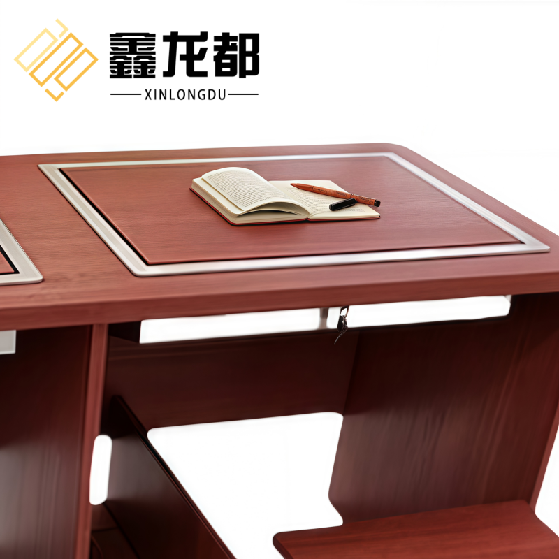 鑫龙都电脑桌椅双人套高清大图
