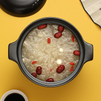爱仕达 陶瓷煲4.8L砂煲砂锅炖锅煲汤 大容量汤煲中药煎锅明火炖煲 RXC48B6WG-D 黑色