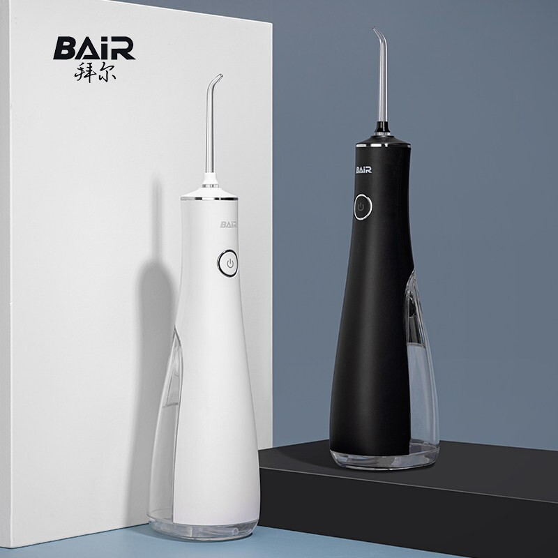 拜尔(BAIR)便携式冲牙器 情侣家用正畸洗牙器水牙线电动清洁口腔清洁 送男女朋友礼物 M6 黑色高清大图