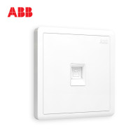 【ABB官方旗舰店】ABB开关插座远致白墙壁86型插座面板一位电话插座AO321