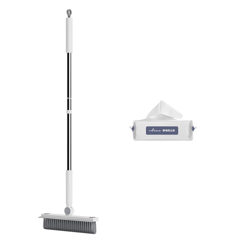 丽佳邦卫生间地板刷二合一长柄硬毛地刷家用浴室清洁神器缝隙刷子 缝隙刷+除尘纸