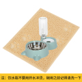 狗盆狗碗猫碗双碗自动饮水食盆狗狗碗猫咪水碗防打翻饭盆宠物用品_5 自动续水双碗（通用） 御纳户蓝+餐垫（超值！）