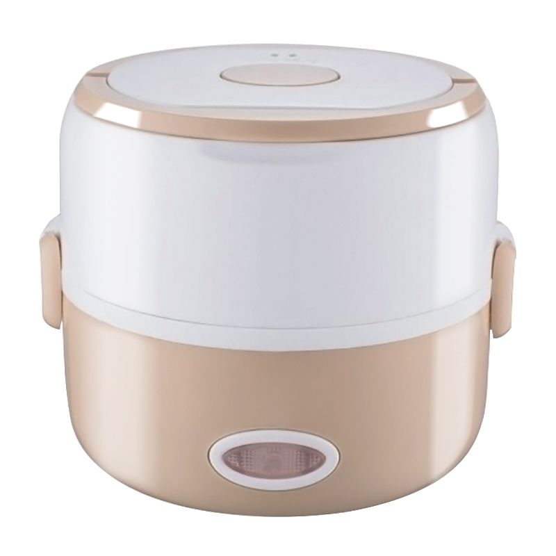 电热饭盒保温可插电加热蒸饭热饭神器带饭锅上班族便携1人2人3人粉色