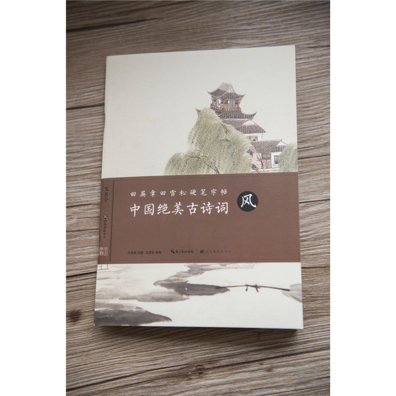 [正版]田英章田雪松硬笔字帖 中国绝美古诗词风 楷书钢笔字本硬笔水笔楷书字帖临摹本成人学生练习册 释义对应湖北美术出版社