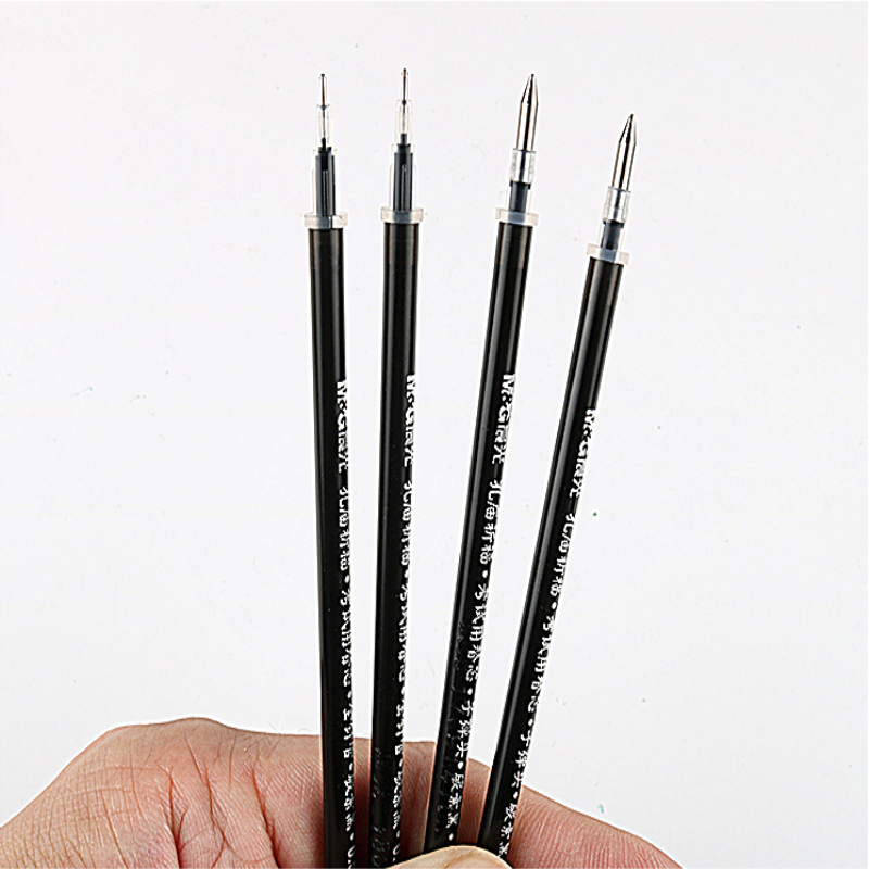 中性笔芯子弹头全针管水笔笔芯05mm视频